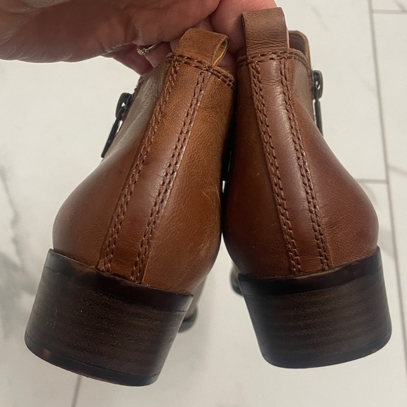 Lucky Brand Women’s Leather Basel Bootie Ankle Boots Colour Toffee Sz 7.5 - Picture 4 of 11